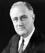 Franklin D. Roosevelt was born on January 30, 1882 at Hyde Park, New York. He attended Harvard University and Columbia Law School. On St. Patrick's Day, 1905, he married Eleanor Roosevelt. Roosevelt entered public service through politics, serving in several state and federal positions before being elected Governor of New York in 1928. In the summer of 1921, at the age of 39, he was stricken with poliomyelitis. Demonstrating indomitable courage, Roosevelt fought to regain the use of his legs, particularly through swimming. Roosevelt received the three degrees in Masonry within Holland Lodge No. 8 located in New York City in 1911. During his lifetime he was supportive of Freemasonry and somewhat active in the fraternity. He was elected President in November 1932 to the first of four terms spanning the Great Depression to World War II. His tenure as President was a period of great social and political change in the United States. Assuming the Presidency at the depth of the Great Depression, he brought hope to the American people as he promised prompt, vigorous action, and asserted in his Inaugural Address, "the only thing we have to fear is fear itself." When the Japanese attacked Pearl Harbor on December 7, 1941, Roosevelt directed organization of the Nation's manpower and resources for global war. During this period he directed the war effort but also contemplated the planning of a United Nations in which international difficulties could be resolved. As the war drew to a close, Roosevelt's health deteriorated, and on April 12, 1945, while at Warm Springs, Georgia, he died of a cerebral hemorrhage at the beginning of his fourth term as President.